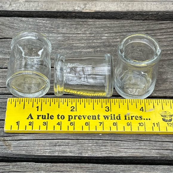 Vintage Restaurant Glass Creamer Jars Set of 3 - Picture 6 of 7